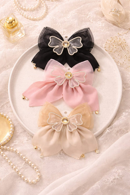 VELOUR JEWEL BOW TRIO