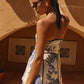 TROPICAL BLOOM STRAPLESS MINI DRESS