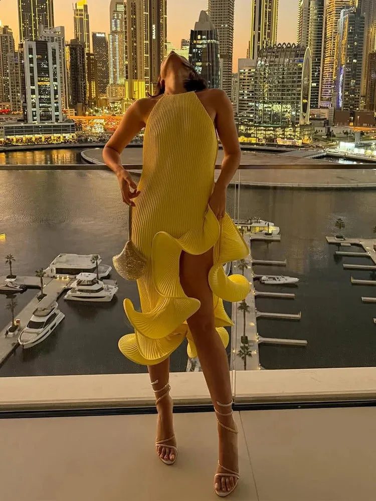ROMANTIC YELLOW BRUNCH DRESS