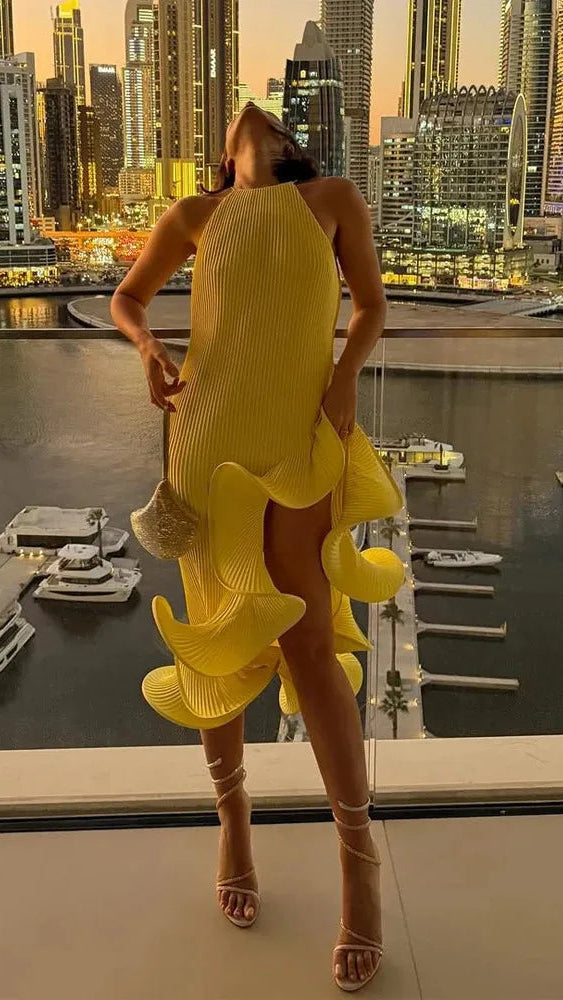 ROMANTIC YELLOW BRUNCH DRESS