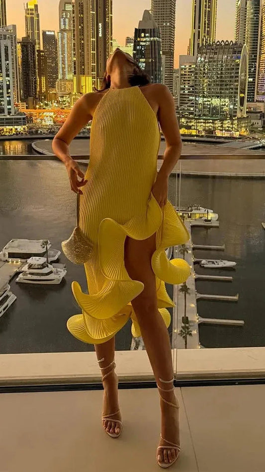 ROMANTIC YELLOW BRUNCH DRESS
