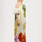 FLORAL ABSTRACT PRINT MAXI GOWN