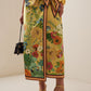 FLORAL WRAP SKIRT TOP SET
