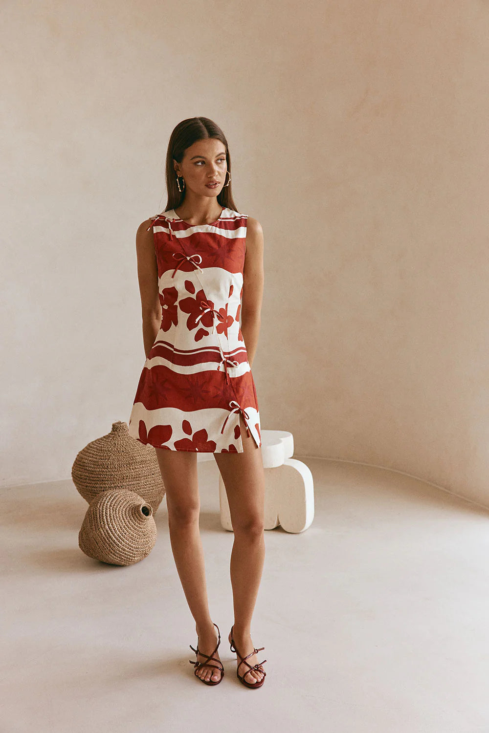 CRIMSON BOW DRESS