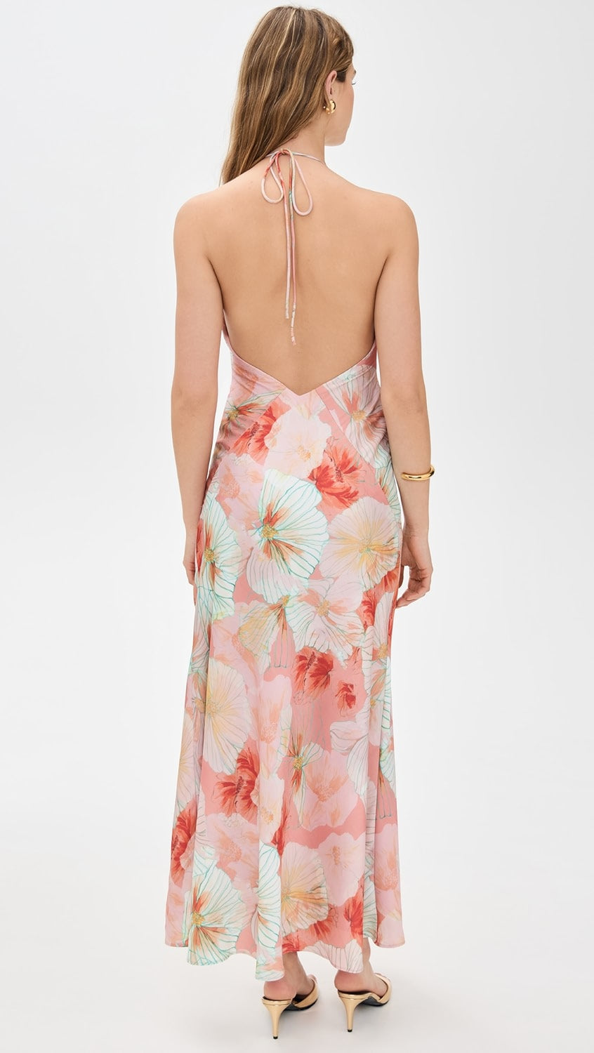 CORAL WHISPER MAXI DRESS