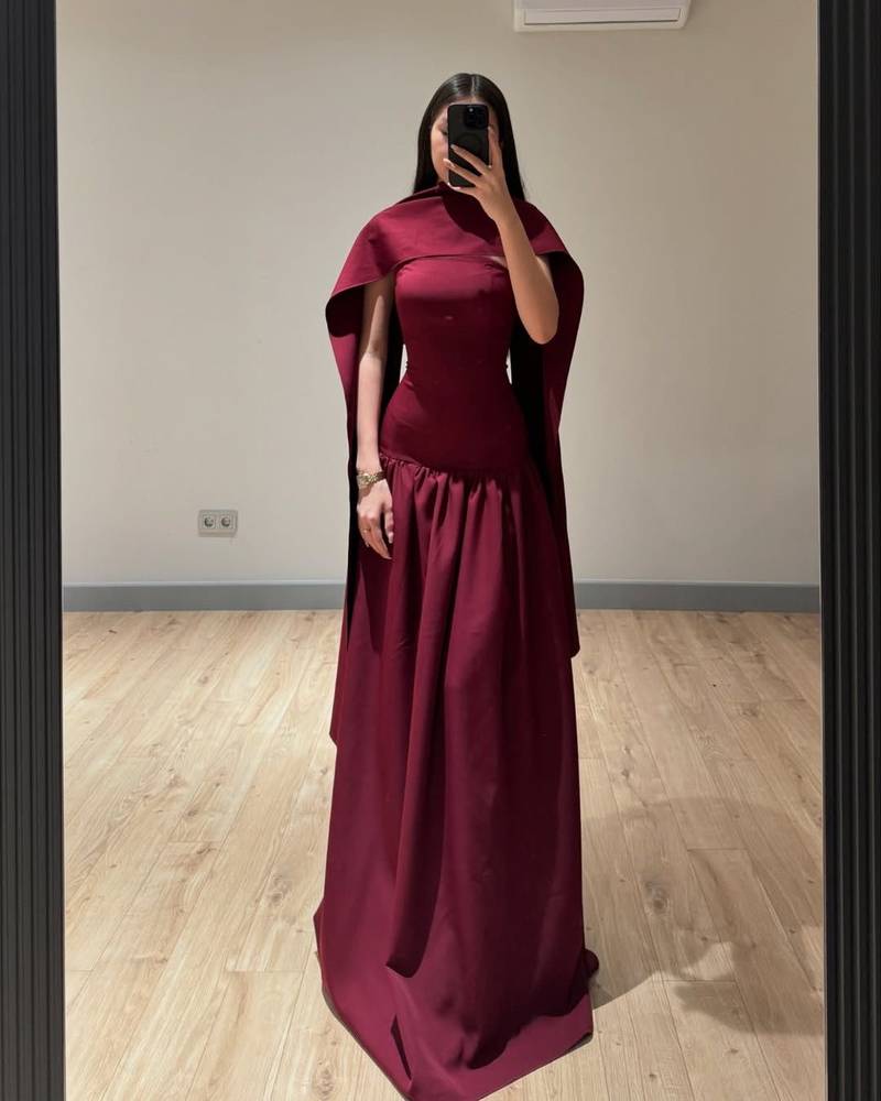 ANGELINE ELEGANT MAXI DRESS WITH SCARF