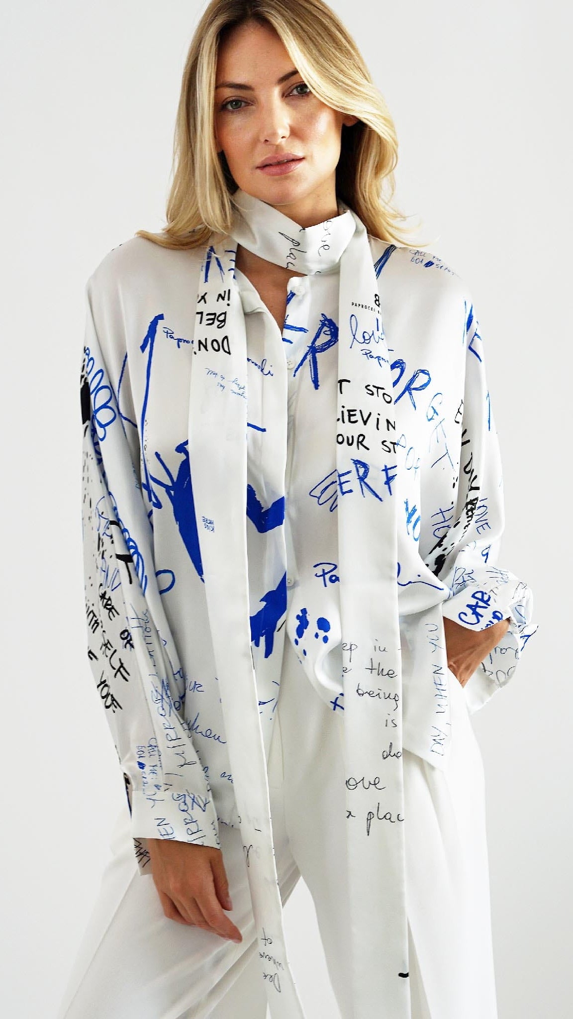 WRITTEN IN SILK MUSE SHIRT