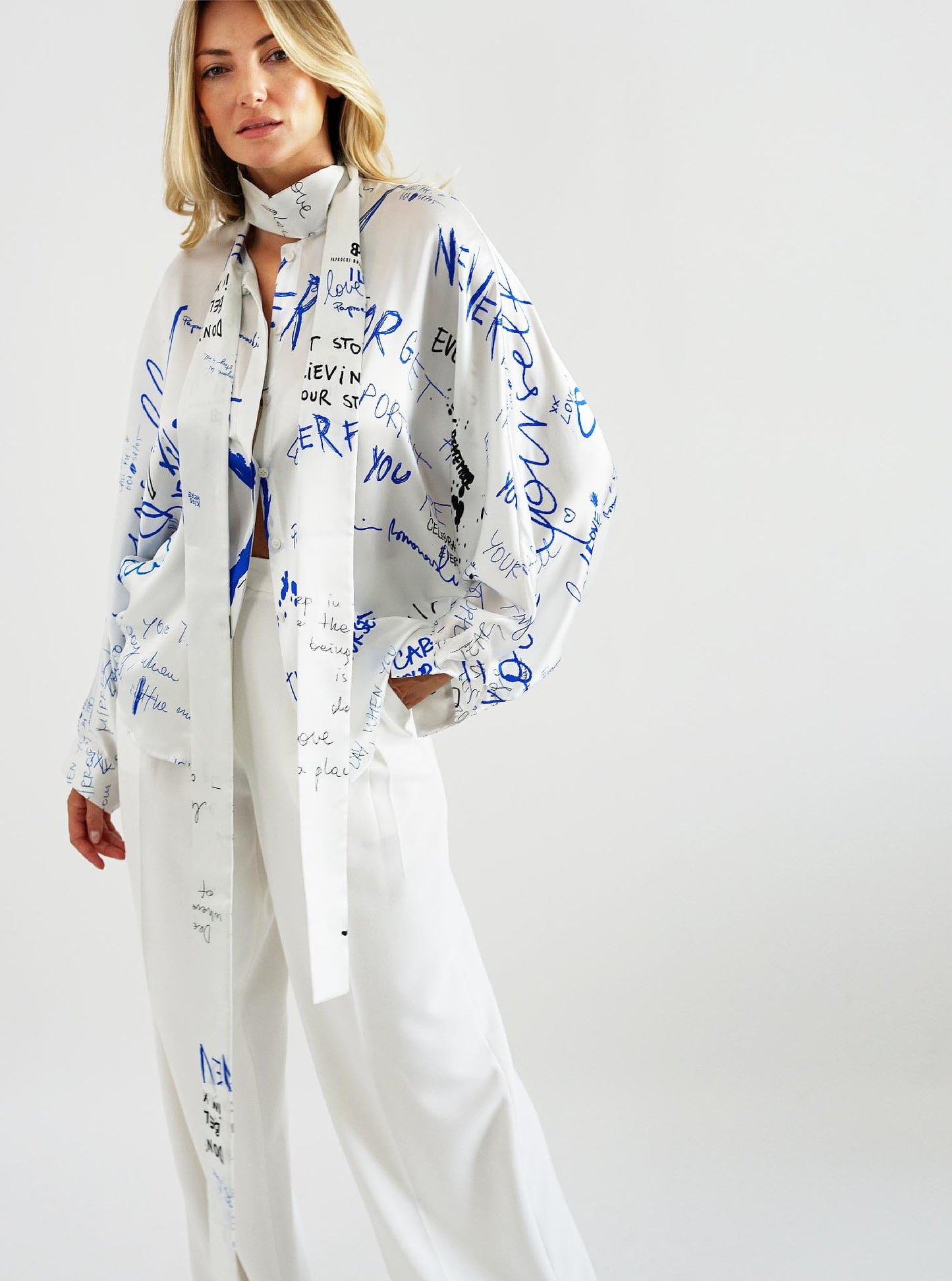 WRITTEN IN SILK MUSE SHIRT