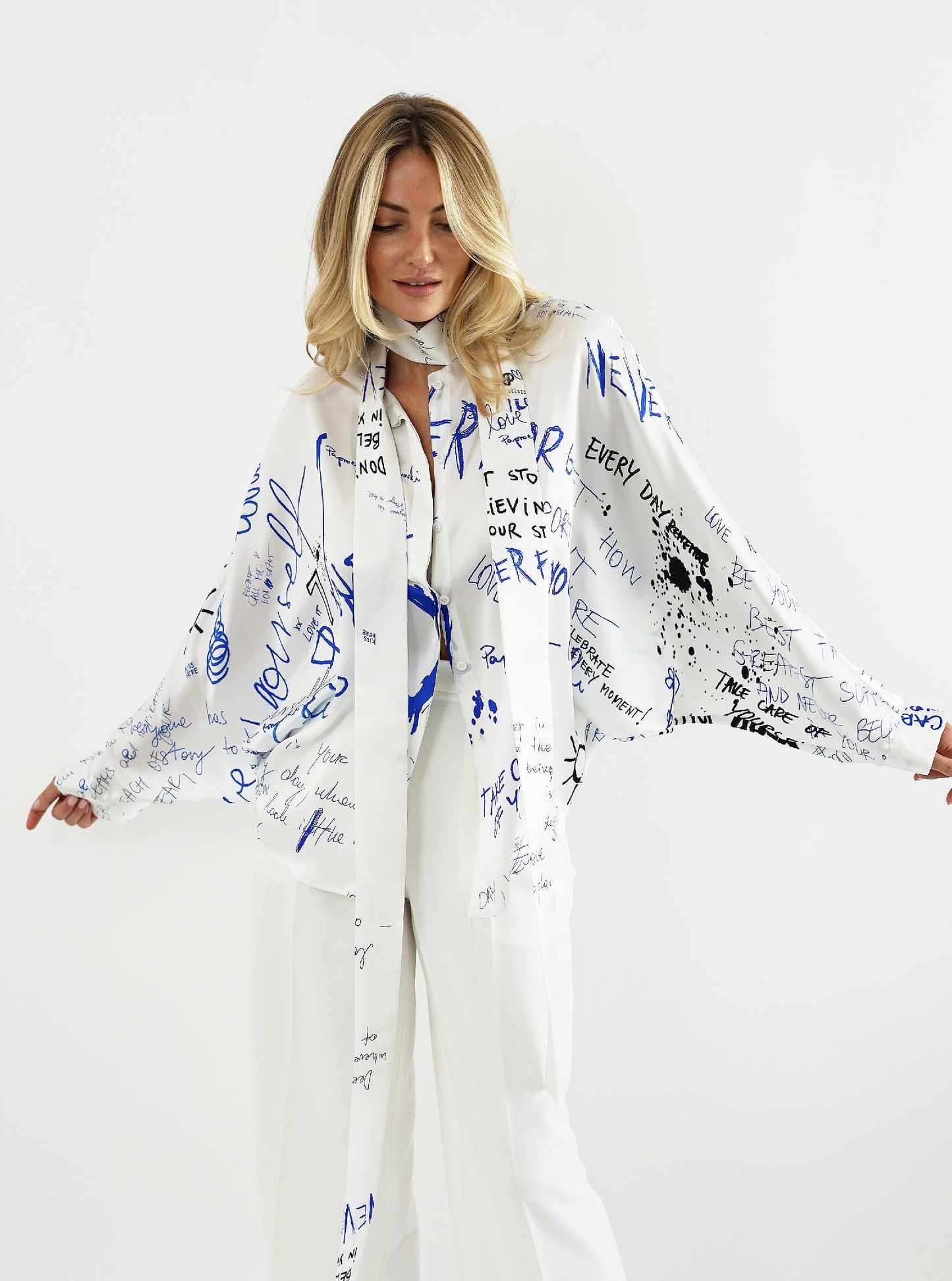 WRITTEN IN SILK MUSE SHIRT