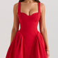 RED FLARED CHRISTMAS DRESS
