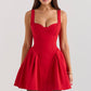 RED FLARED CHRISTMAS DRESS