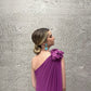 PURPLE MAXI ONE SHOULDER DRESS