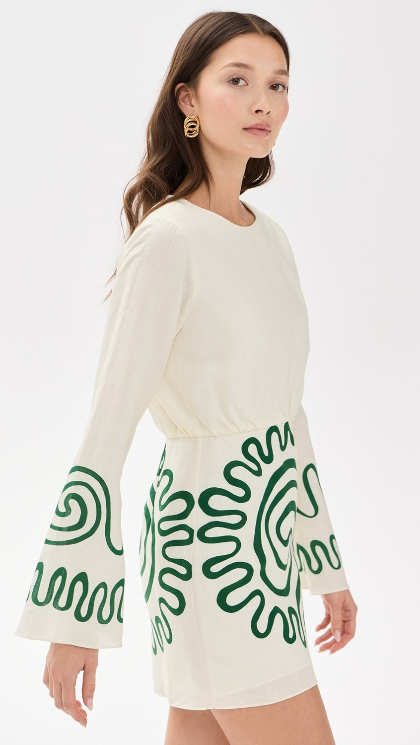 IVORY MUSE SPIRAL DRESS