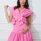 3-D FLORAL PATCH PINK CO-ORD