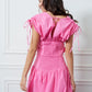 3-D FLORAL PATCH PINK CO-ORD