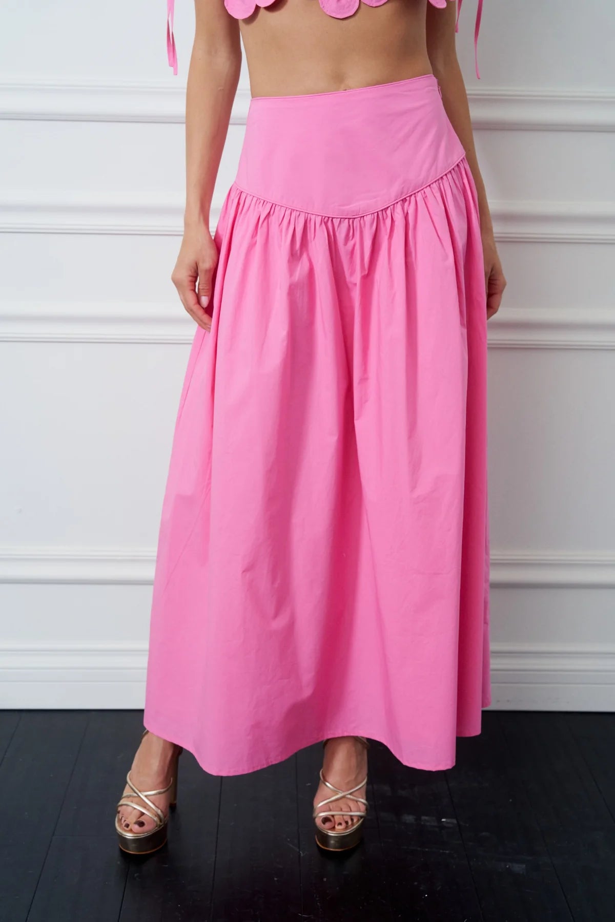 3-D FLORAL PATCH PINK CO-ORD