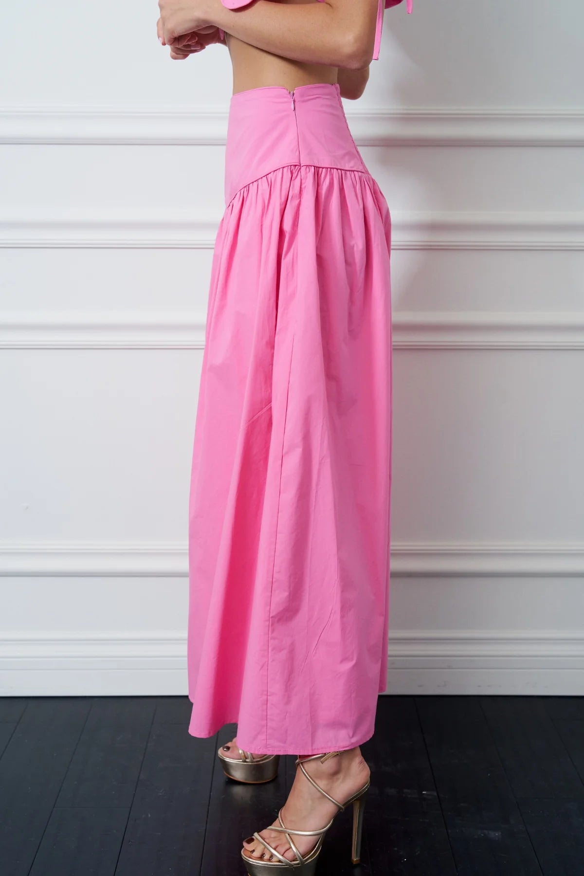 3-D FLORAL PATCH PINK CO-ORD