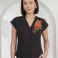 FLOWER EMBROIDERY PATCH TOP