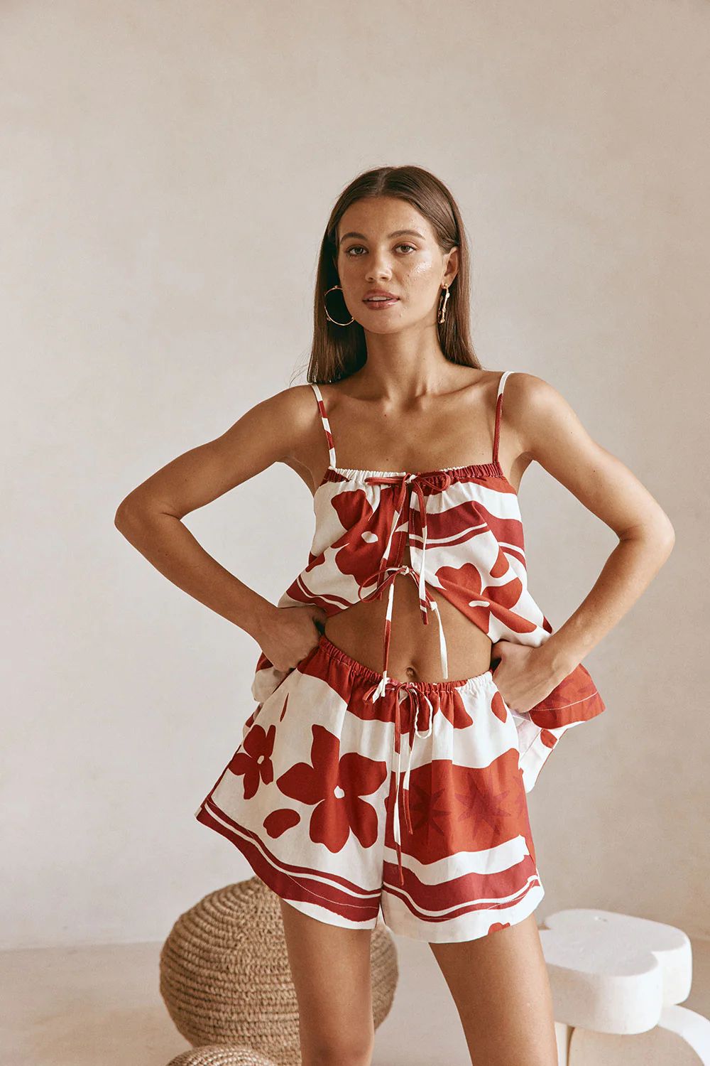 CRIMSON SHORT COORD SET