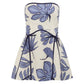 TROPICAL BLOOM STRAPLESS MINI DRESS