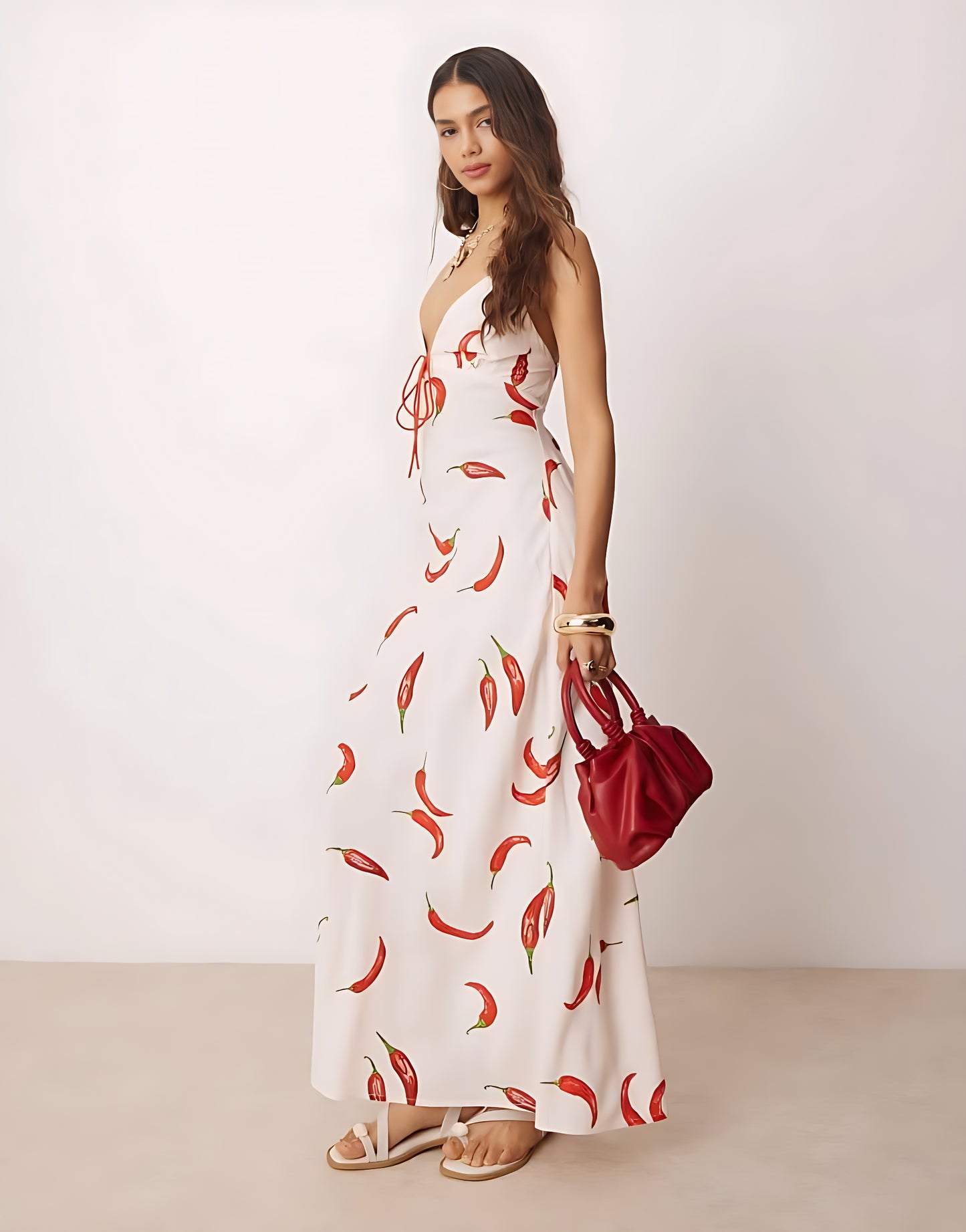 CHILLI PRINT MAXI DRESS