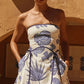 TROPICAL BLOOM STRAPLESS MINI DRESS