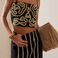 LINEN APPLIQUE TIE KNOT SET