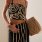 LINEN APPLIQUE TIE KNOT SET