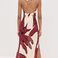 PALM MUSE HALTER MAXI DRESS