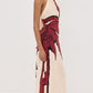 PALM MUSE HALTER MAXI DRESS