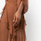 LILY BROWN CHIFFON DRESS