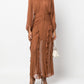 LILY BROWN CHIFFON DRESS