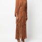 LILY BROWN CHIFFON DRESS