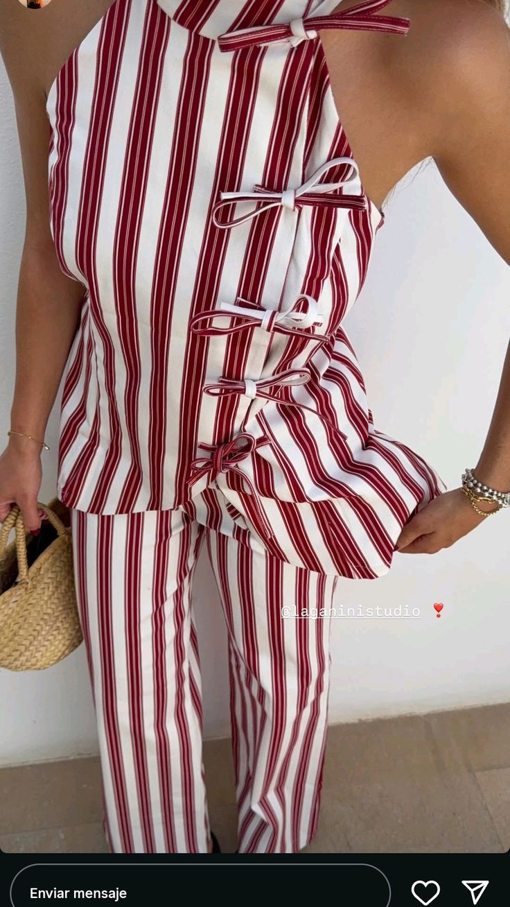 CHIC STRIPED VACATION CO-ORD