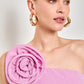 WRAP ONE SHOULDER DRESS