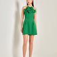 GREEN CHARM BOW DRESS