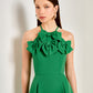 GREEN CHARM BOW DRESS