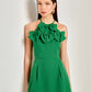 GREEN CHARM BOW DRESS