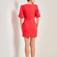 RED CHARM CUTOUT DRESS