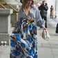 FLORAL BLUE MAXI SKIRT