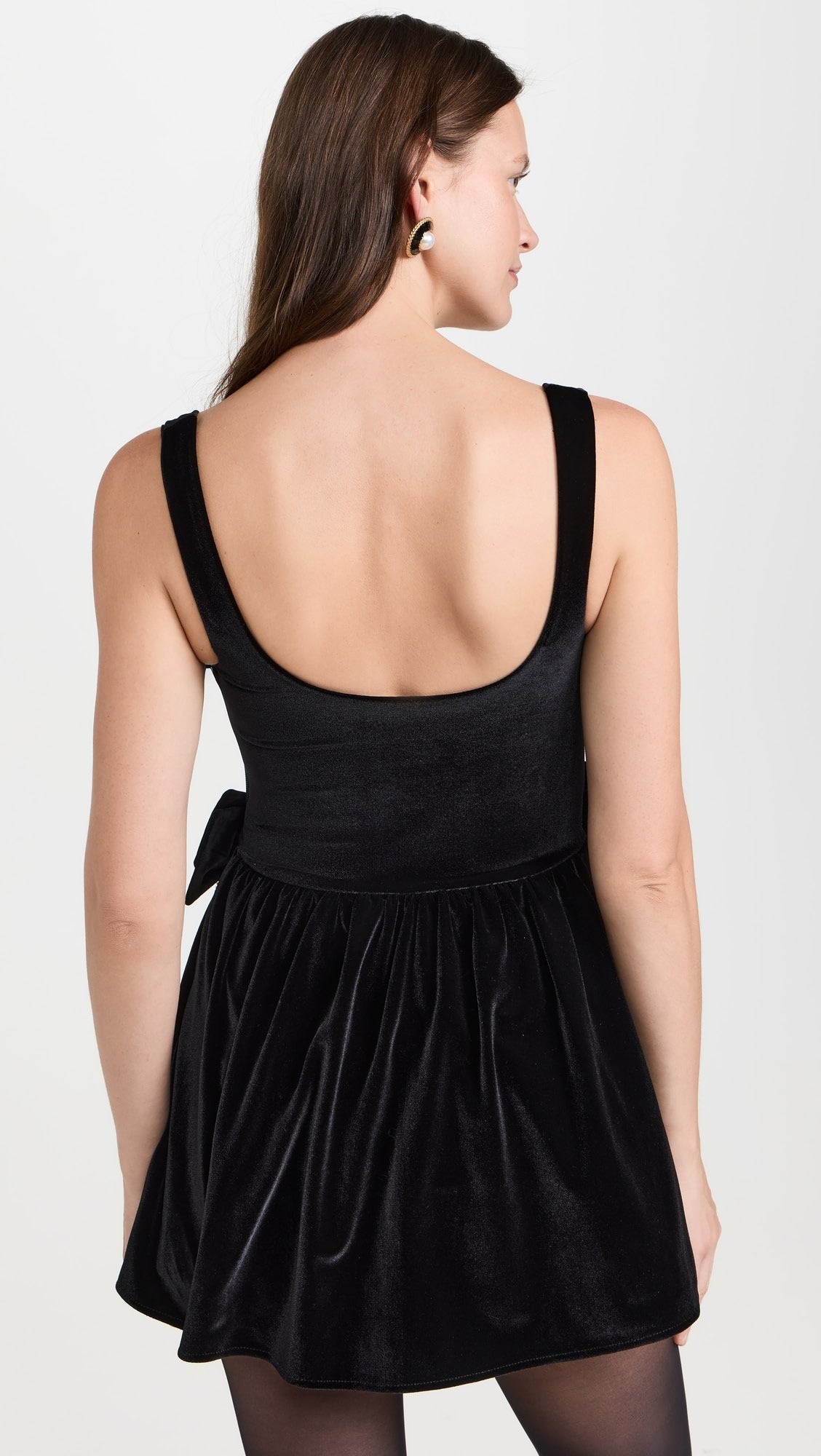 BLACK VELVET MINI DRESS