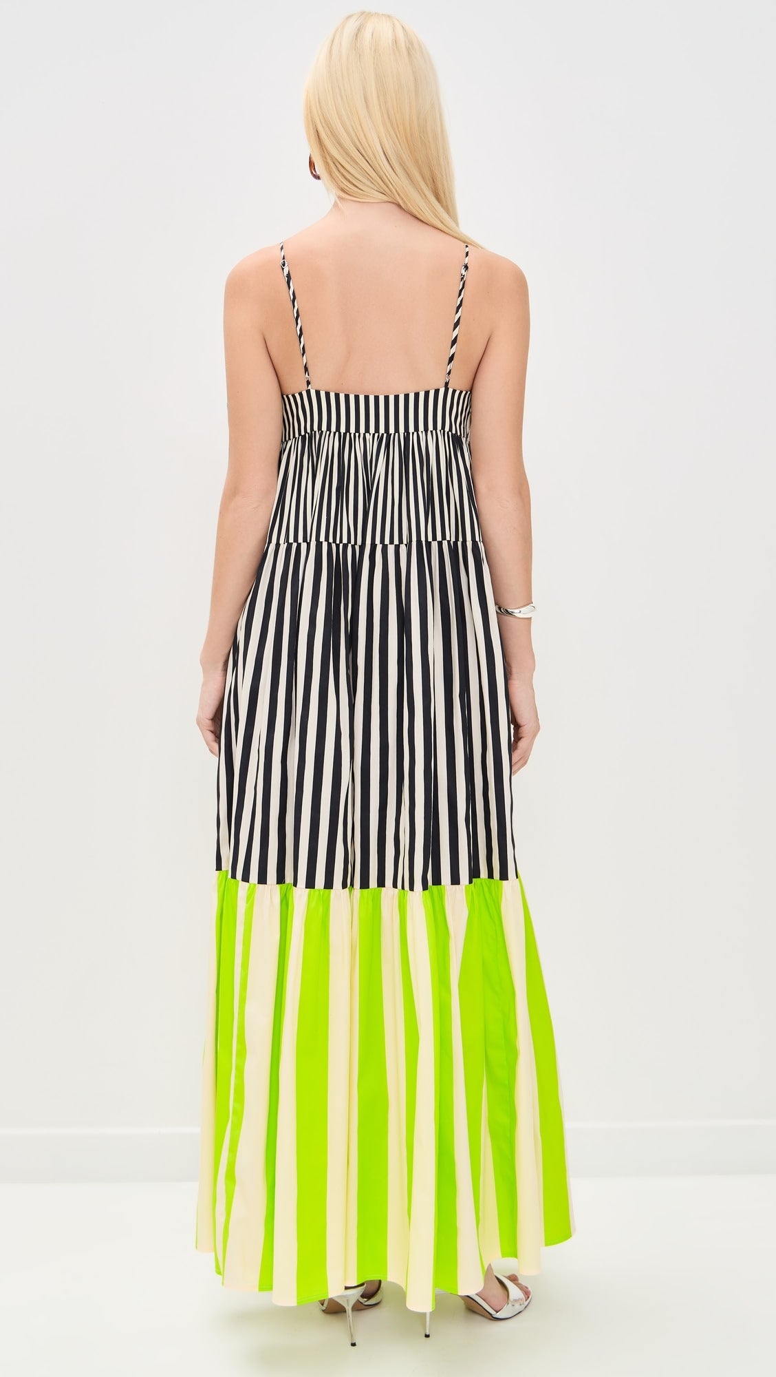 NEON RIVIERA COLORBLOCK STRIPED MAXI DRESS