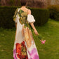 FLORAL ABSTRACT PRINT MAXI GOWN