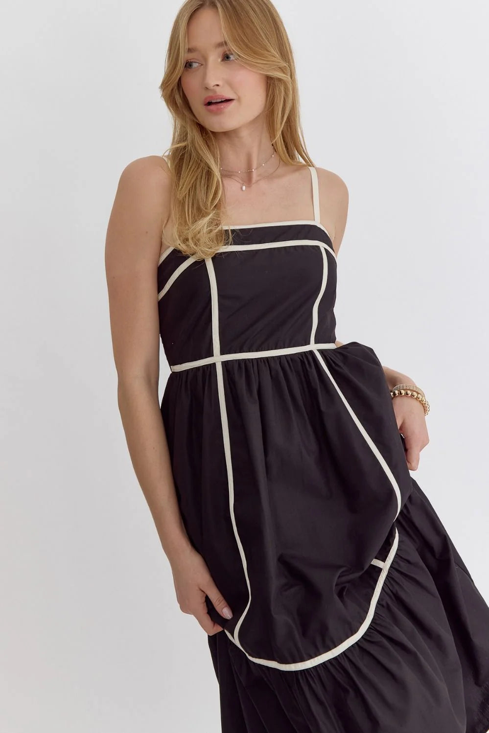 STRAPPY MIDI DRESS