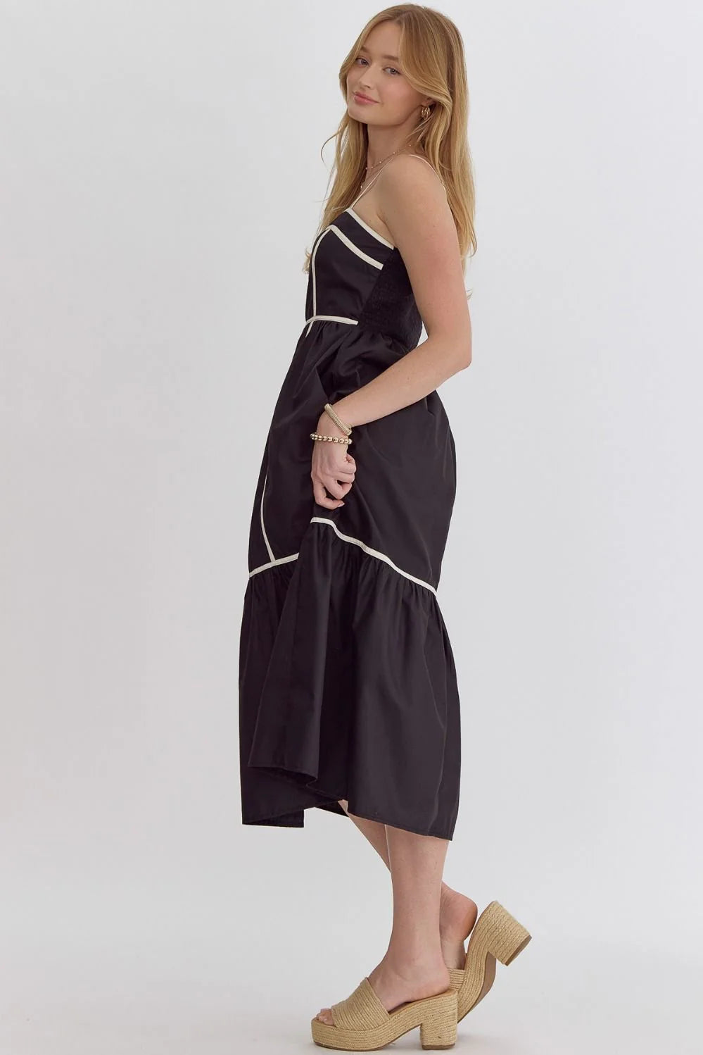 STRAPPY MIDI DRESS