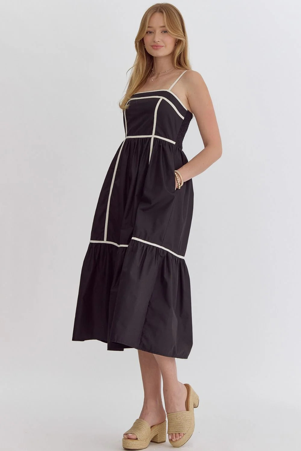 STRAPPY MIDI DRESS