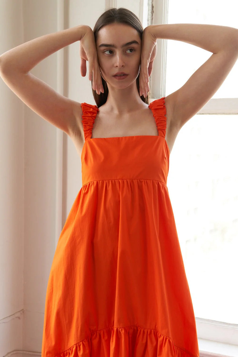 CAPTIVATING ORANGE RESORT DRESS