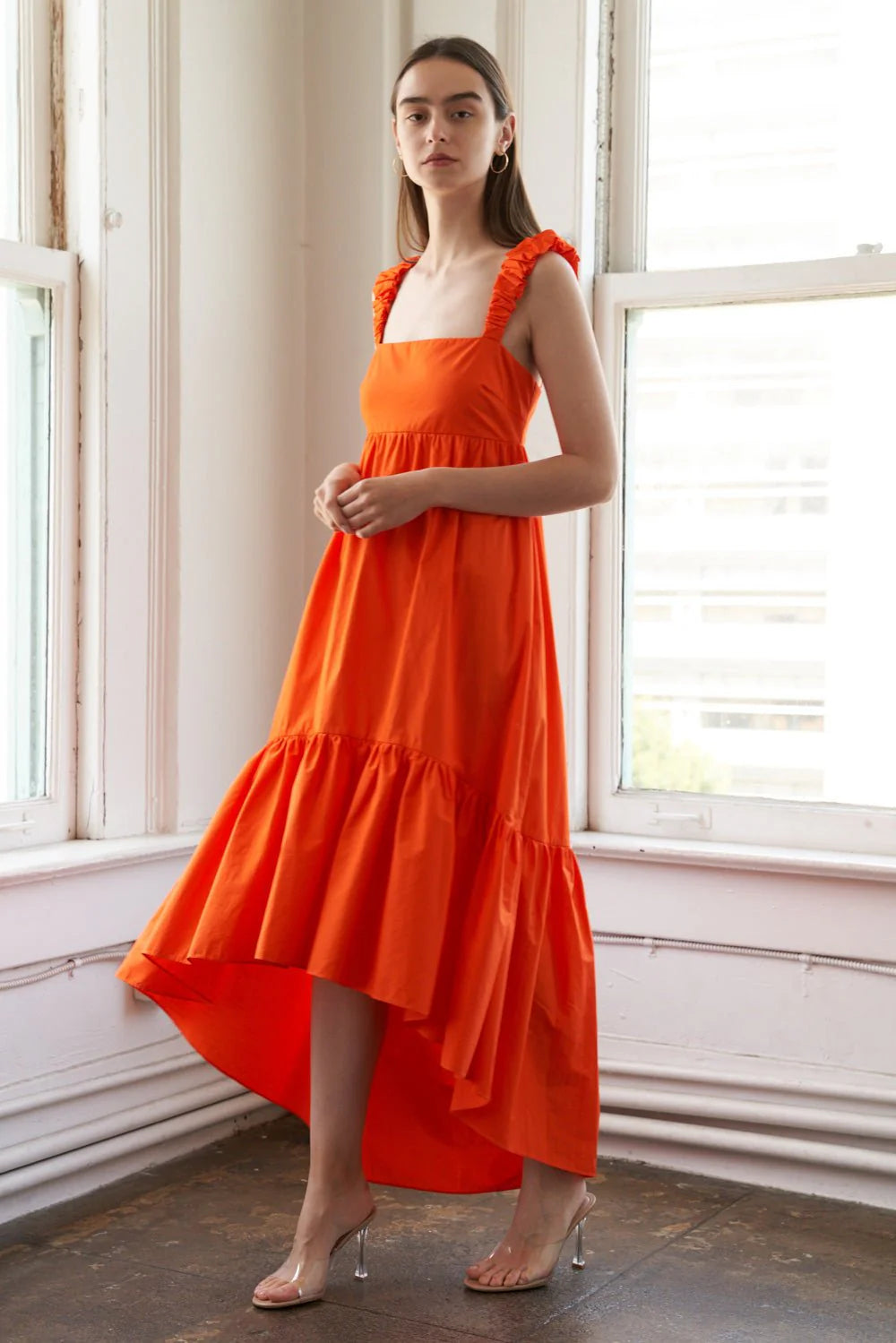 CAPTIVATING ORANGE RESORT DRESS