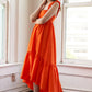 CAPTIVATING ORANGE RESORT DRESS