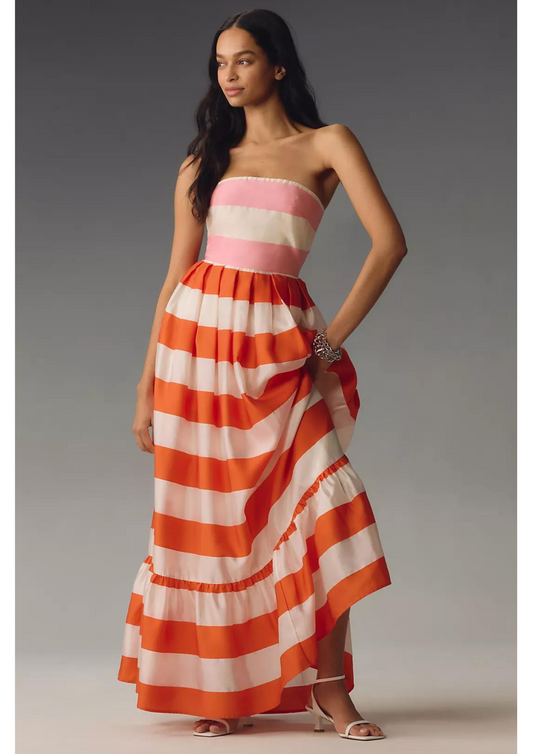 STRIPED MAXI DRESS